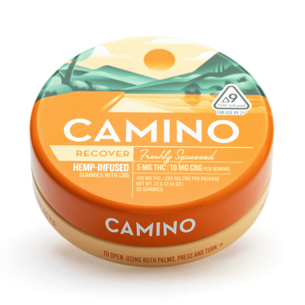 Camino Delta 9 and CBG Recover Gummies – 100mg Delta 9 THC + 200mg CBG