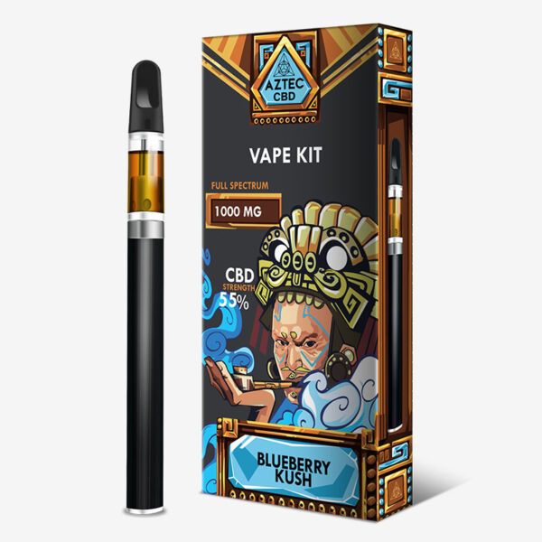 Aztec Full Spectrum CBD Vape Pen 1000mg - Blueberry Kush