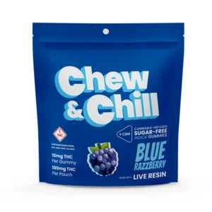 Chew & Chill Live Resin Gummies 100mg - Blue Razzberry
