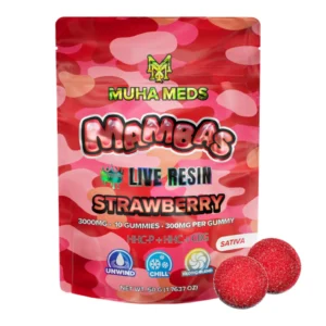 Muha Meds Live Resin Gummies 3000mg - Strawberry