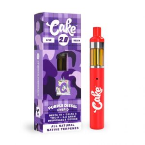 Cake - 2000mg Live Resin Disposable THC Vape Pen - Purple Diesel