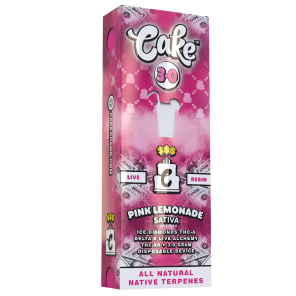 Cake - 3000mg Live Resin Disposable THC Vape Pen - Pink Lemonade